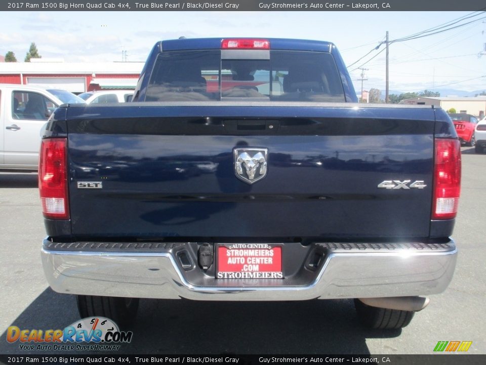 2017 Ram 1500 Big Horn Quad Cab 4x4 True Blue Pearl / Black/Diesel Gray Photo #6