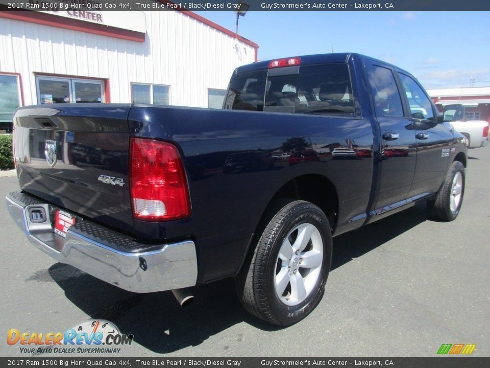 2017 Ram 1500 Big Horn Quad Cab 4x4 True Blue Pearl / Black/Diesel Gray Photo #7