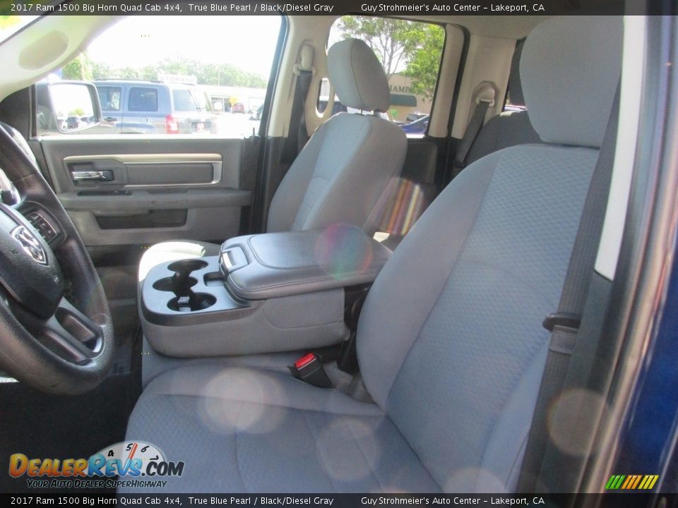 2017 Ram 1500 Big Horn Quad Cab 4x4 True Blue Pearl / Black/Diesel Gray Photo #8