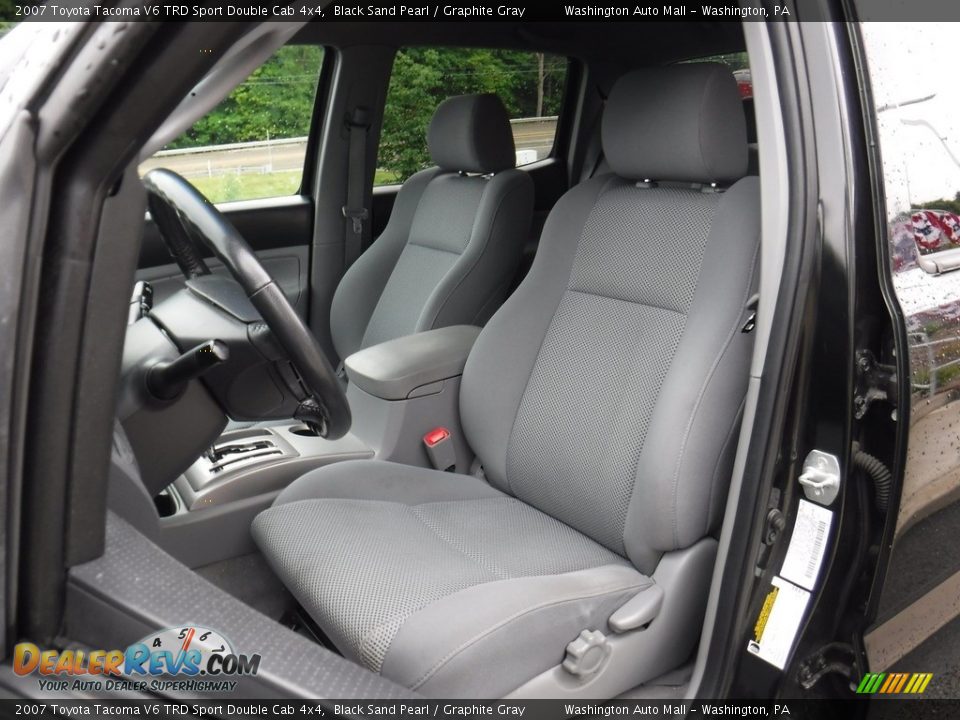 2007 Toyota Tacoma V6 TRD Sport Double Cab 4x4 Black Sand Pearl / Graphite Gray Photo #16