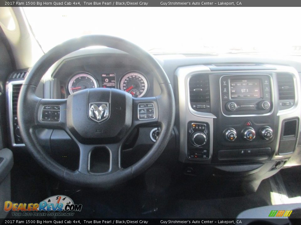 2017 Ram 1500 Big Horn Quad Cab 4x4 True Blue Pearl / Black/Diesel Gray Photo #10