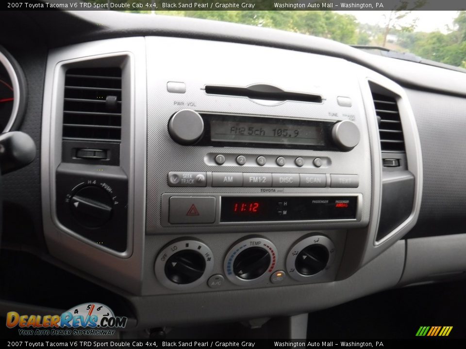 2007 Toyota Tacoma V6 TRD Sport Double Cab 4x4 Black Sand Pearl / Graphite Gray Photo #18