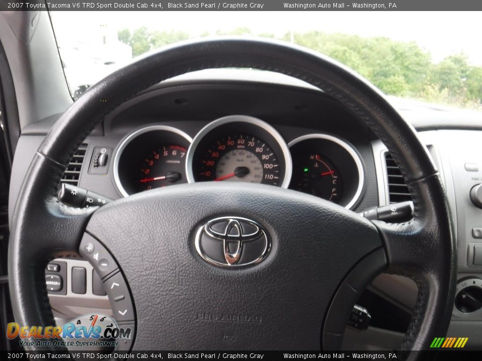 2007 Toyota Tacoma V6 TRD Sport Double Cab 4x4 Black Sand Pearl / Graphite Gray Photo #21