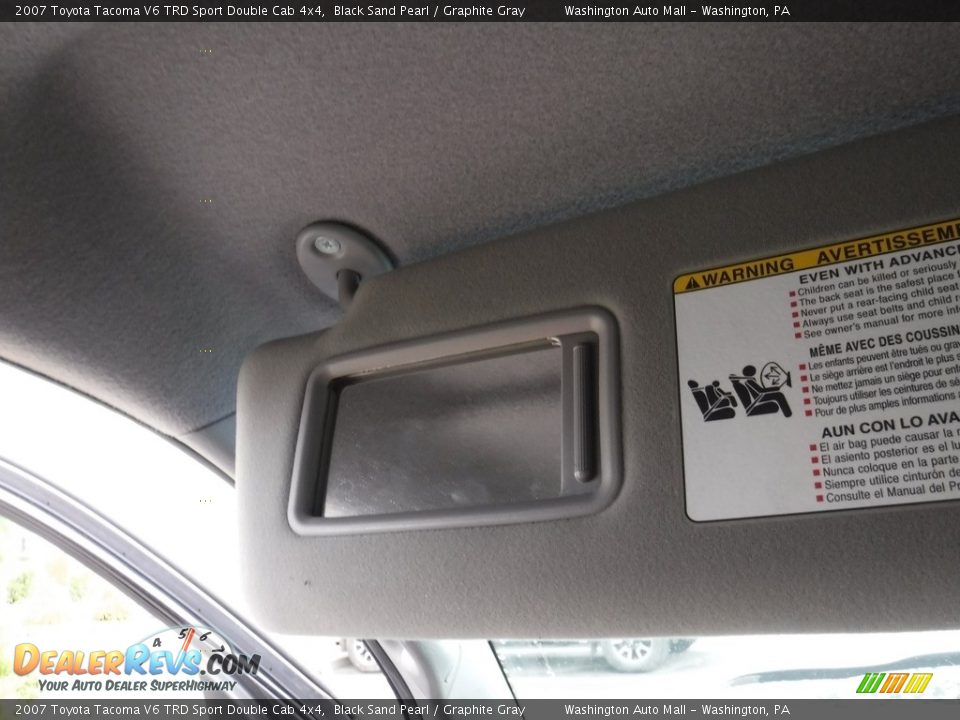 2007 Toyota Tacoma V6 TRD Sport Double Cab 4x4 Black Sand Pearl / Graphite Gray Photo #23
