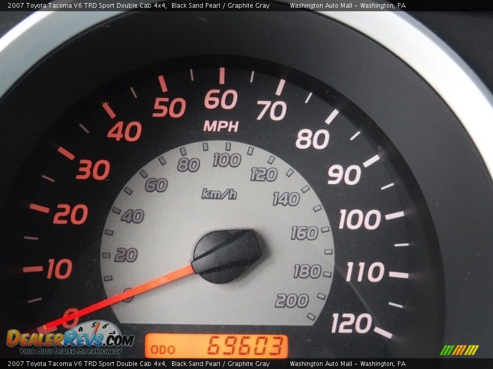 2007 Toyota Tacoma V6 TRD Sport Double Cab 4x4 Black Sand Pearl / Graphite Gray Photo #27