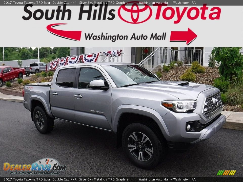2017 Toyota Tacoma TRD Sport Double Cab 4x4 Silver Sky Metallic / TRD Graphite Photo #1