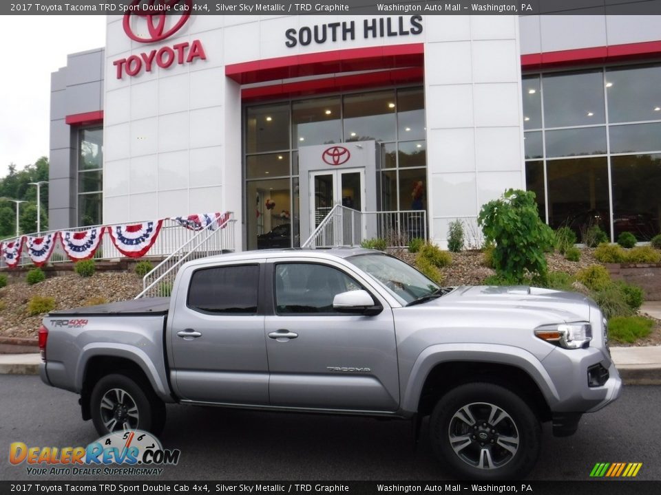 2017 Toyota Tacoma TRD Sport Double Cab 4x4 Silver Sky Metallic / TRD Graphite Photo #2