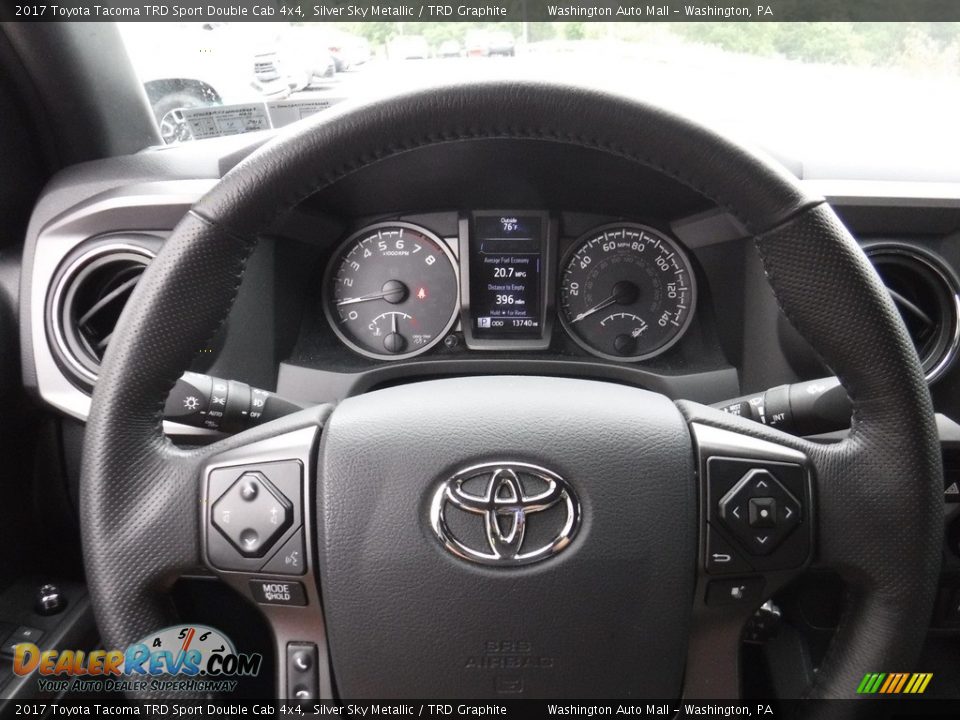 2017 Toyota Tacoma TRD Sport Double Cab 4x4 Silver Sky Metallic / TRD Graphite Photo #23