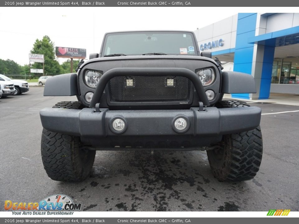 2016 Jeep Wrangler Unlimited Sport 4x4 Black / Black Photo #2