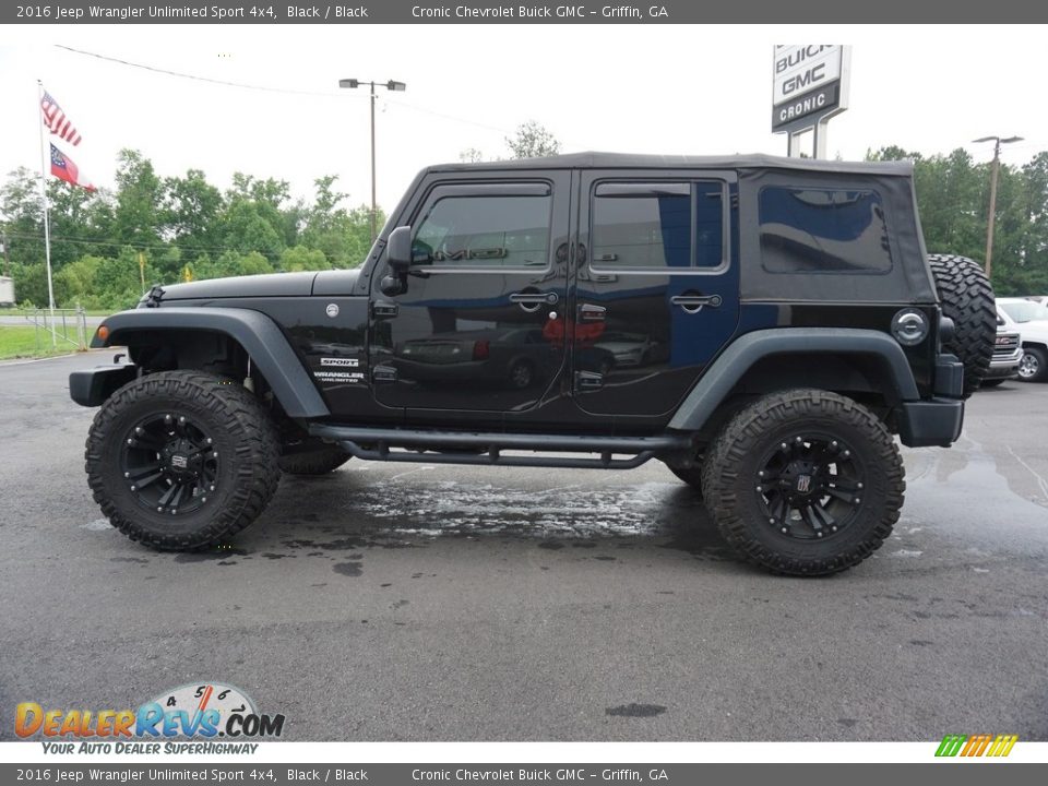 2016 Jeep Wrangler Unlimited Sport 4x4 Black / Black Photo #8