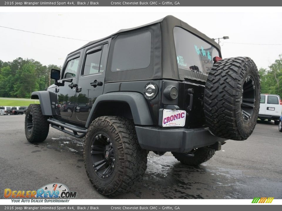 2016 Jeep Wrangler Unlimited Sport 4x4 Black / Black Photo #9