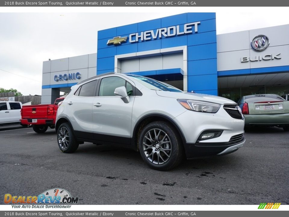 2018 Buick Encore Sport Touring Quicksilver Metallic / Ebony Photo #1