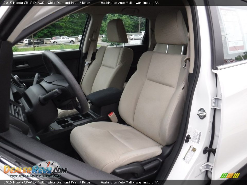 2015 Honda CR-V LX AWD White Diamond Pearl / Beige Photo #13