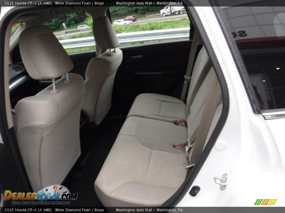 2015 Honda CR-V LX AWD White Diamond Pearl / Beige Photo #21