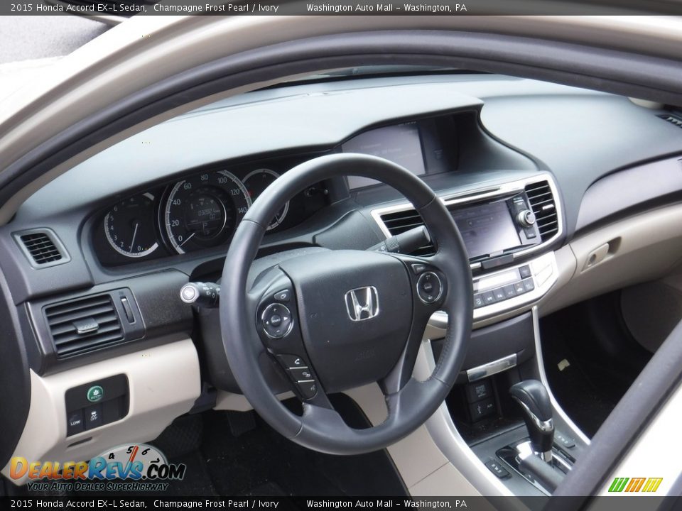 2015 Honda Accord EX-L Sedan Champagne Frost Pearl / Ivory Photo #11