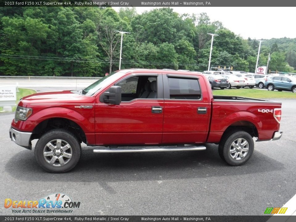2013 Ford F150 XLT SuperCrew 4x4 Ruby Red Metallic / Steel Gray Photo #8