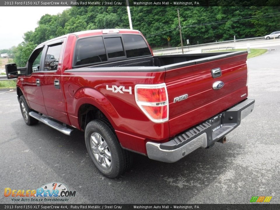 2013 Ford F150 XLT SuperCrew 4x4 Ruby Red Metallic / Steel Gray Photo #10