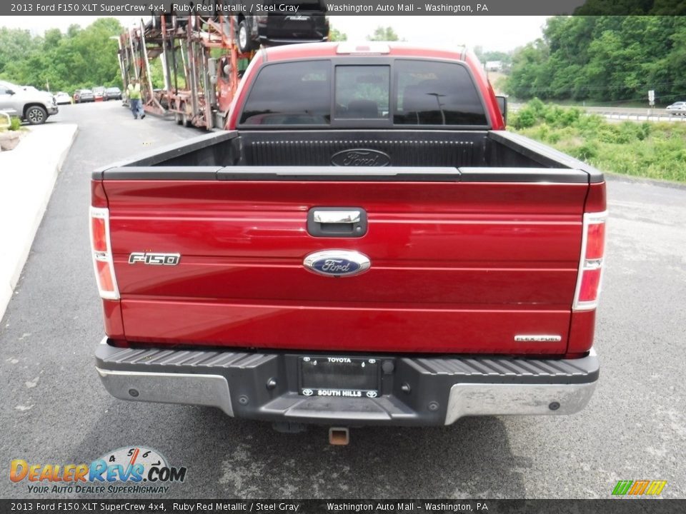 2013 Ford F150 XLT SuperCrew 4x4 Ruby Red Metallic / Steel Gray Photo #11