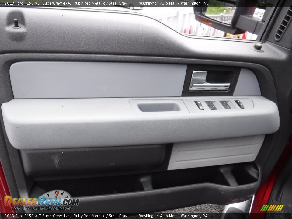 2013 Ford F150 XLT SuperCrew 4x4 Ruby Red Metallic / Steel Gray Photo #14