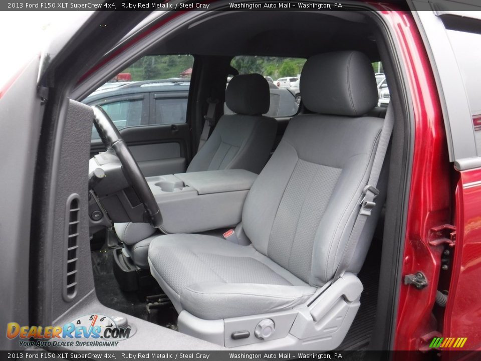 2013 Ford F150 XLT SuperCrew 4x4 Ruby Red Metallic / Steel Gray Photo #15