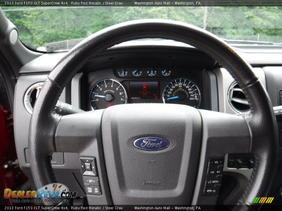 2013 Ford F150 XLT SuperCrew 4x4 Ruby Red Metallic / Steel Gray Photo #21