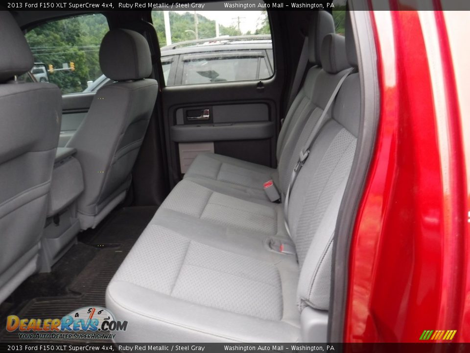 2013 Ford F150 XLT SuperCrew 4x4 Ruby Red Metallic / Steel Gray Photo #24