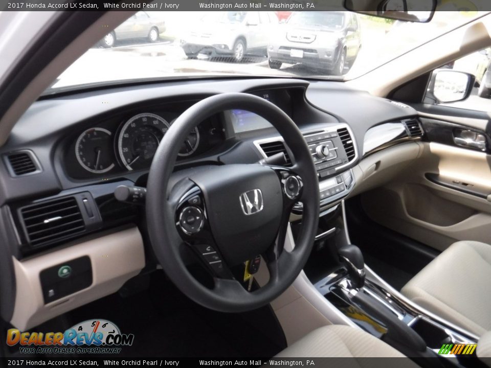 2017 Honda Accord LX Sedan White Orchid Pearl / Ivory Photo #9