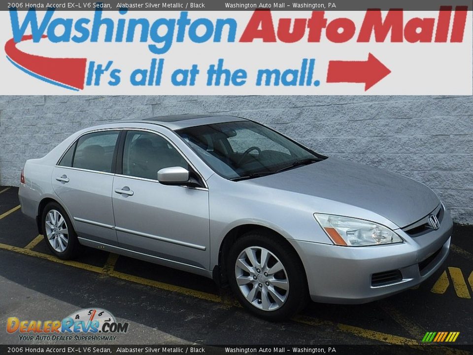 2006 Honda Accord EX-L V6 Sedan Alabaster Silver Metallic / Black Photo #1