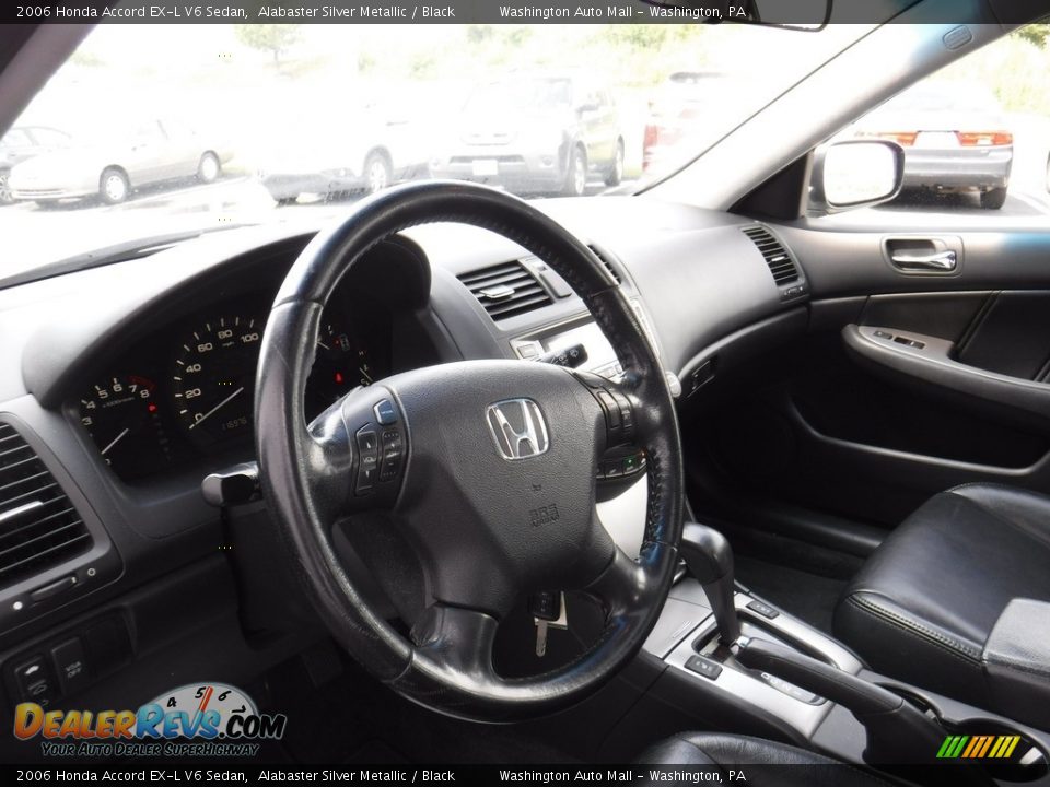 2006 Honda Accord EX-L V6 Sedan Alabaster Silver Metallic / Black Photo #12