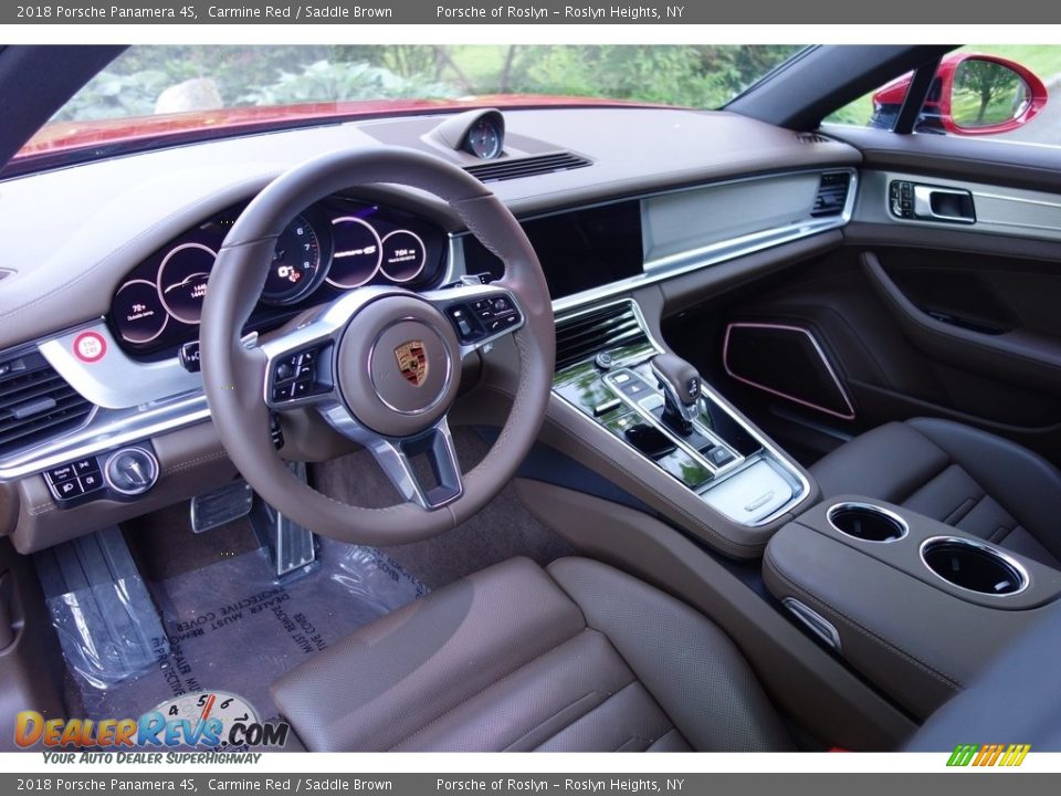 Saddle Brown Interior - 2018 Porsche Panamera 4S Photo #10