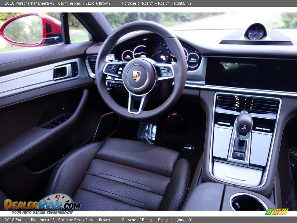 2018 Porsche Panamera 4S Carmine Red / Saddle Brown Photo #13