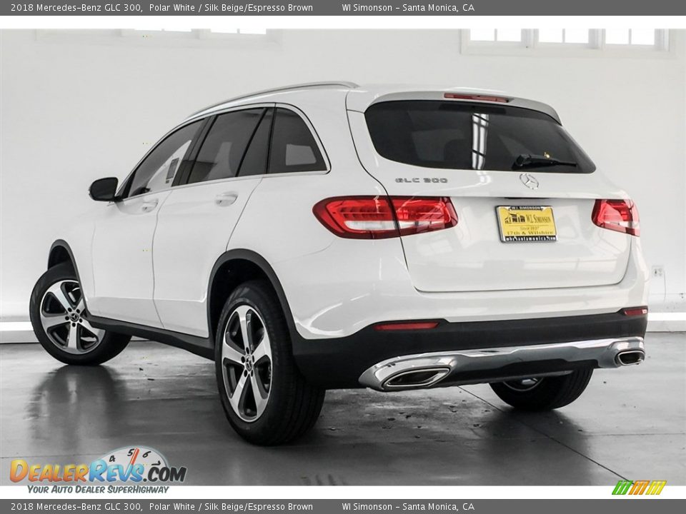 2018 Mercedes-Benz GLC 300 Polar White / Silk Beige/Espresso Brown Photo #3
