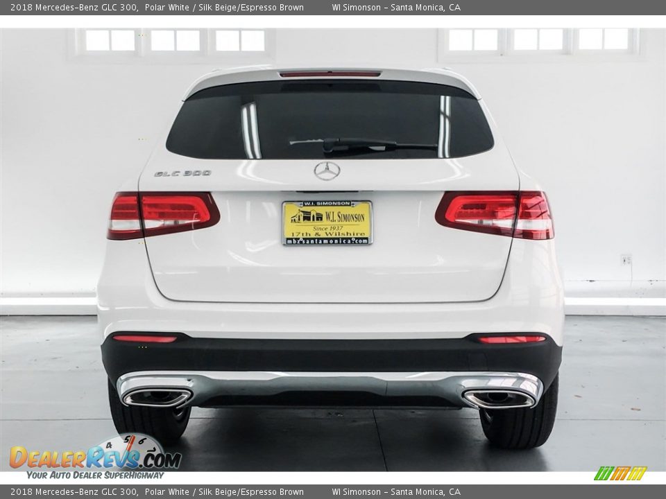 2018 Mercedes-Benz GLC 300 Polar White / Silk Beige/Espresso Brown Photo #4
