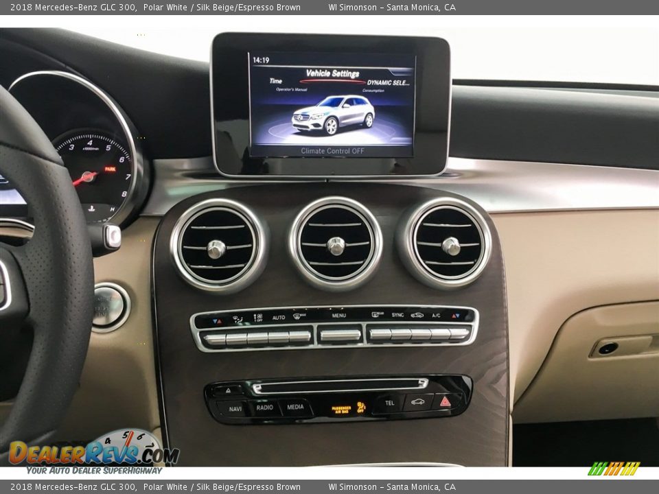 2018 Mercedes-Benz GLC 300 Polar White / Silk Beige/Espresso Brown Photo #6