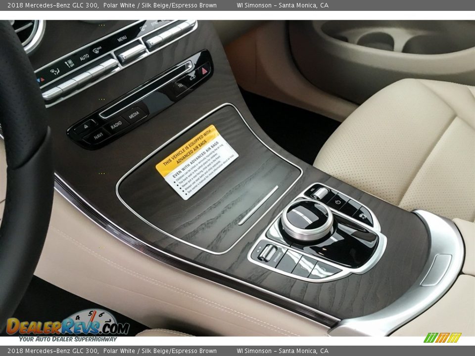 2018 Mercedes-Benz GLC 300 Polar White / Silk Beige/Espresso Brown Photo #7