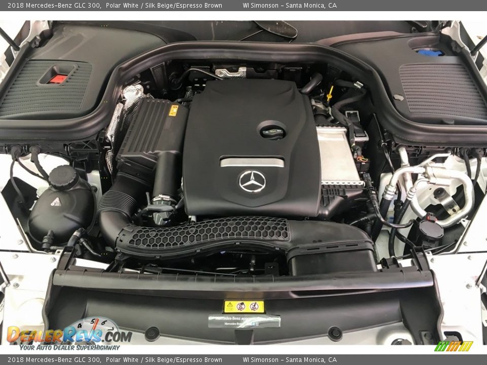 2018 Mercedes-Benz GLC 300 Polar White / Silk Beige/Espresso Brown Photo #8