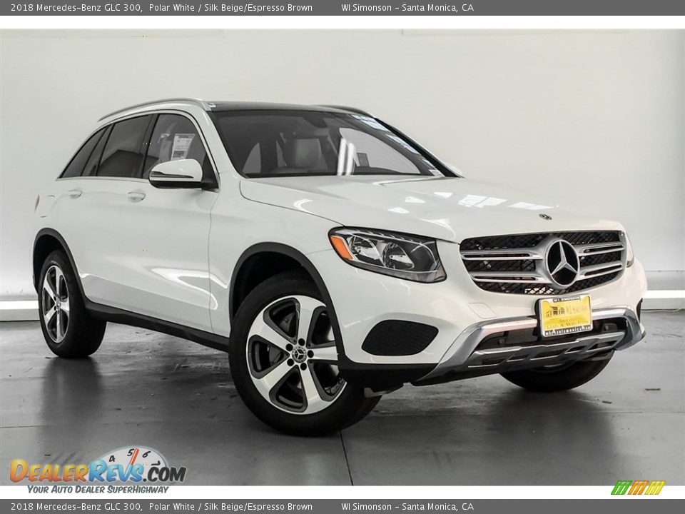 2018 Mercedes-Benz GLC 300 Polar White / Silk Beige/Espresso Brown Photo #11