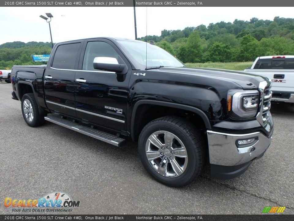 Onyx Black 2018 GMC Sierra 1500 SLT Crew Cab 4WD Photo #3