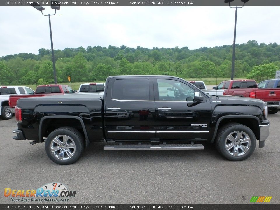 Onyx Black 2018 GMC Sierra 1500 SLT Crew Cab 4WD Photo #4