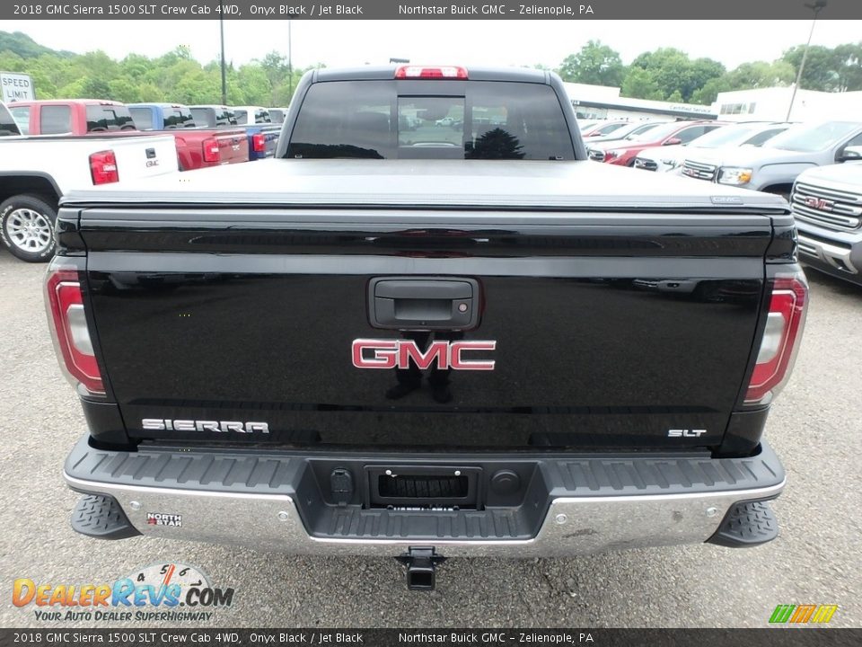 2018 GMC Sierra 1500 SLT Crew Cab 4WD Onyx Black / Jet Black Photo #6