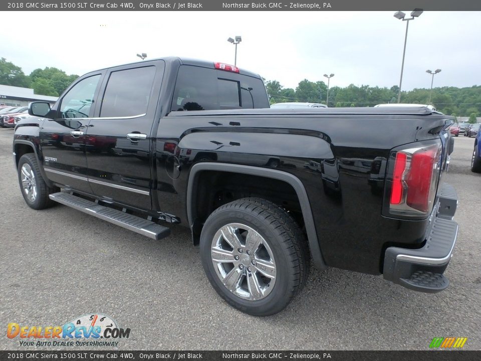 2018 GMC Sierra 1500 SLT Crew Cab 4WD Onyx Black / Jet Black Photo #7