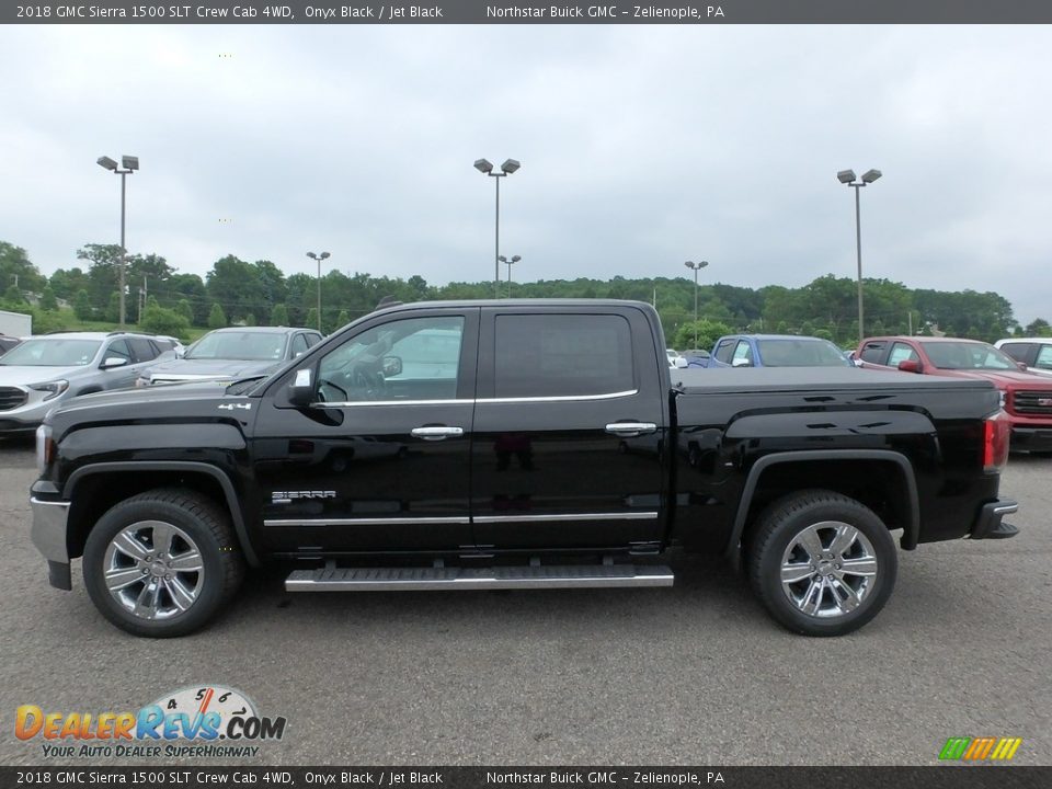 2018 GMC Sierra 1500 SLT Crew Cab 4WD Onyx Black / Jet Black Photo #8