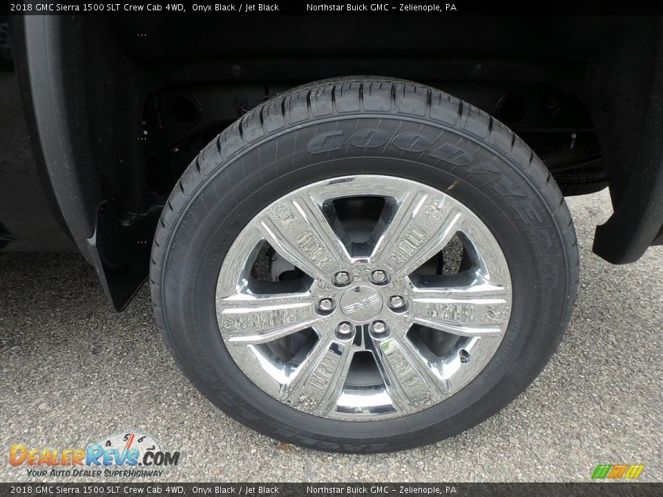 2018 GMC Sierra 1500 SLT Crew Cab 4WD Onyx Black / Jet Black Photo #9