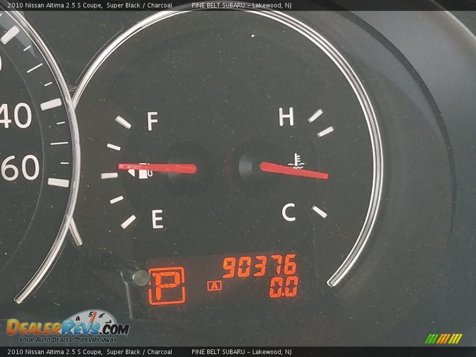 2010 Nissan Altima 2.5 S Coupe Super Black / Charcoal Photo #5