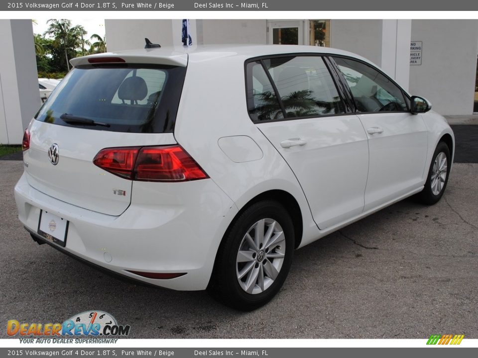 2015 Volkswagen Golf 4 Door 1.8T S Pure White / Beige Photo #10