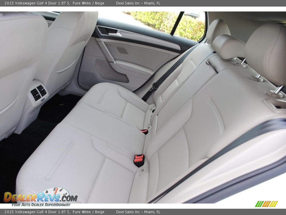 2015 Volkswagen Golf 4 Door 1.8T S Pure White / Beige Photo #12