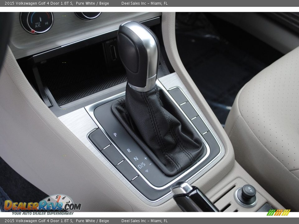 2015 Volkswagen Golf 4 Door 1.8T S Pure White / Beige Photo #15