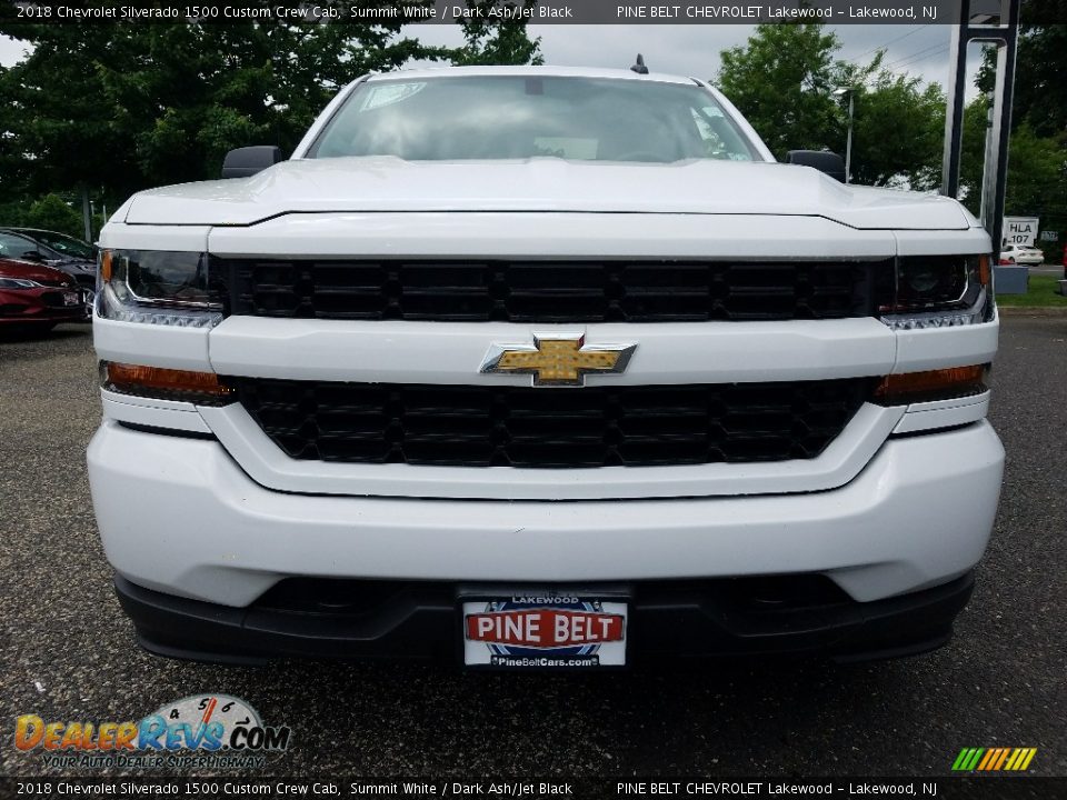 2018 Chevrolet Silverado 1500 Custom Crew Cab Summit White / Dark Ash/Jet Black Photo #2