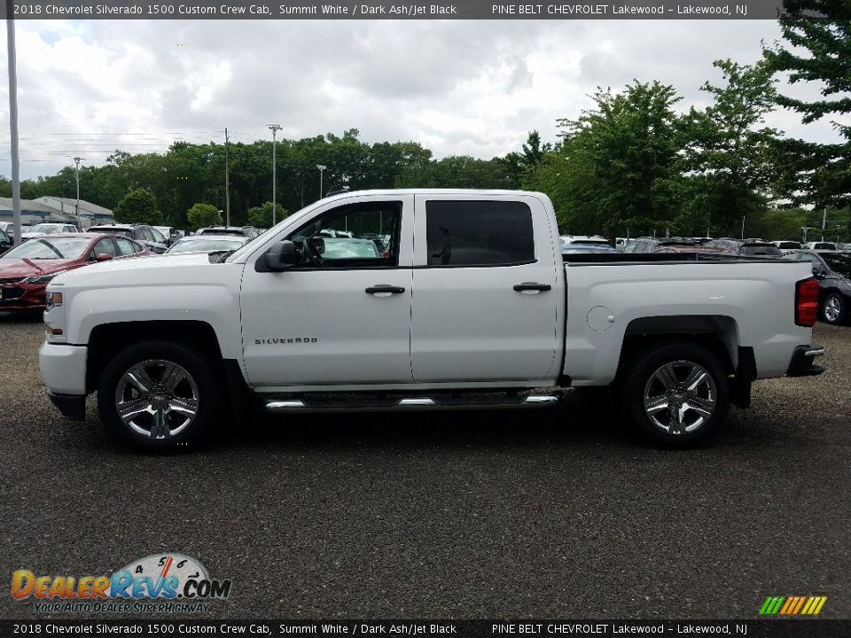 2018 Chevrolet Silverado 1500 Custom Crew Cab Summit White / Dark Ash/Jet Black Photo #3