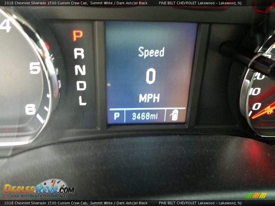 2018 Chevrolet Silverado 1500 Custom Crew Cab Summit White / Dark Ash/Jet Black Photo #9